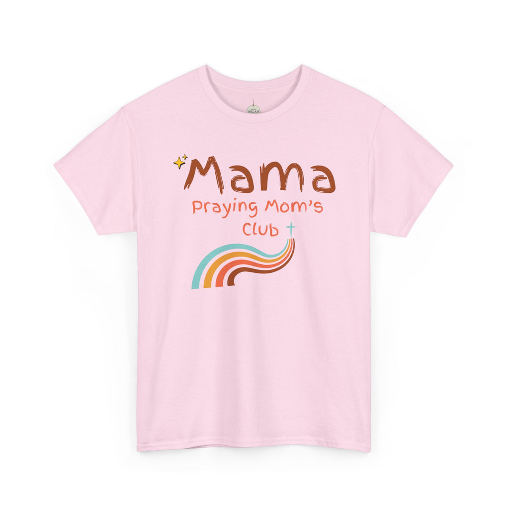 Mama Praying Mom's Club Tee — Inspirational Christian Mama T-Shirt with Rainbow - Mother's Day Gift