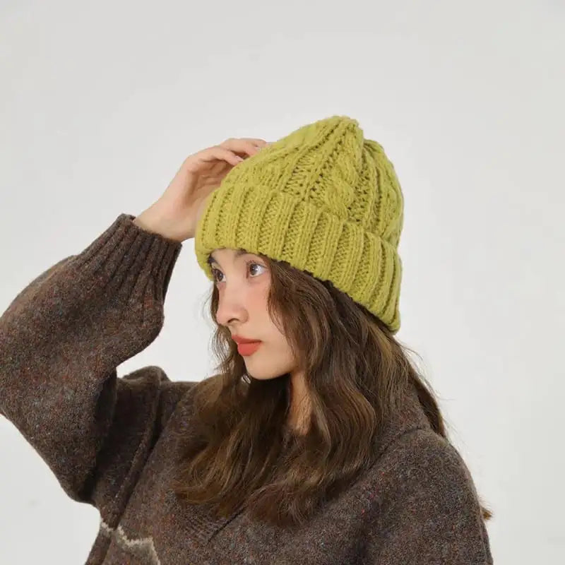 Women's Retro Solid Knitted Casual Versatile Hat