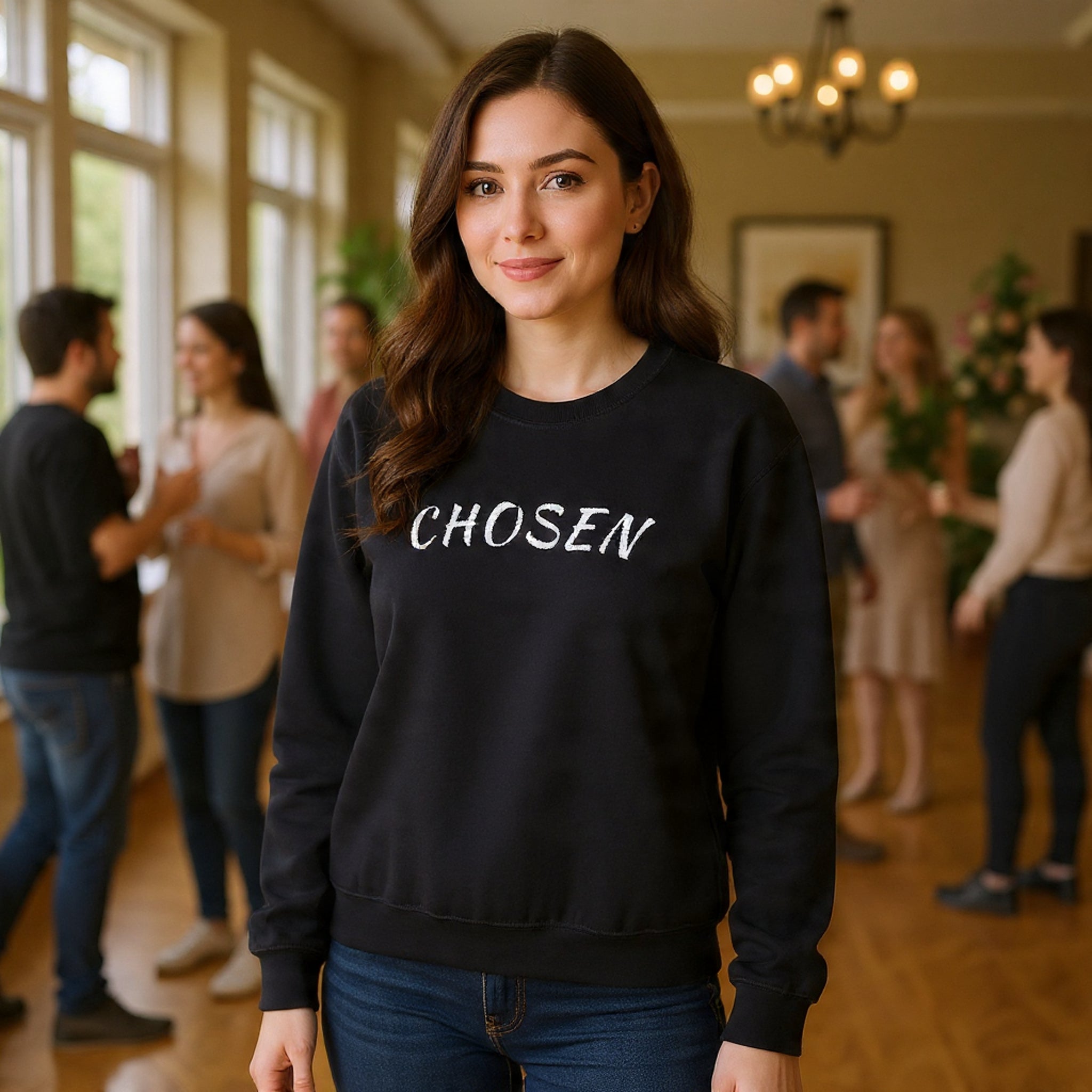Embroidered - Chosen Crewneck Sweatshirt — Inspirational Pullover