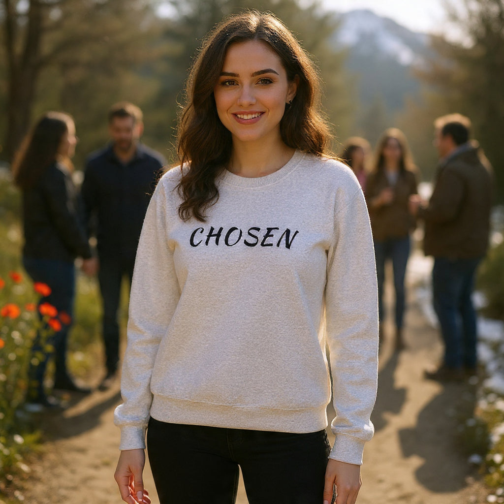 Embroidered - Chosen Crewneck Sweatshirt — Inspirational Pullover