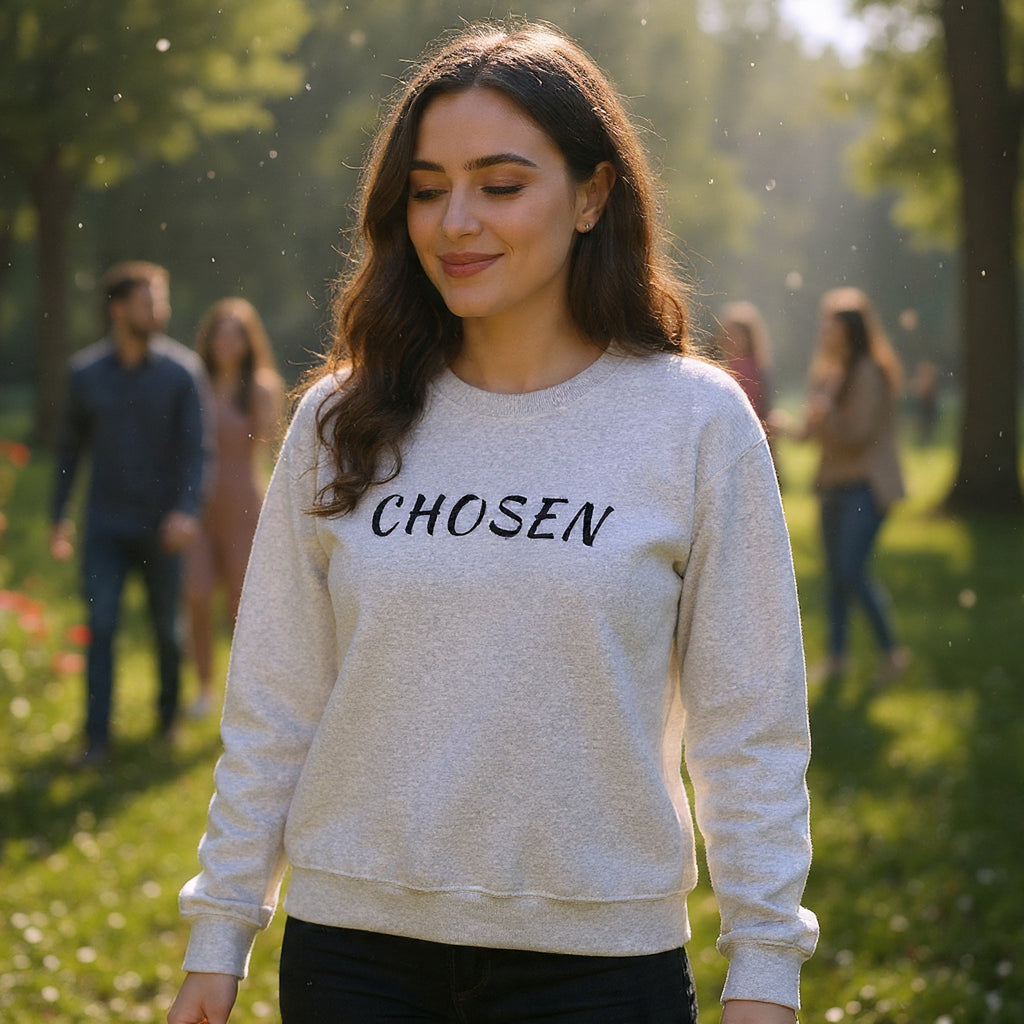 Embroidered - Chosen Crewneck Sweatshirt — Inspirational Pullover