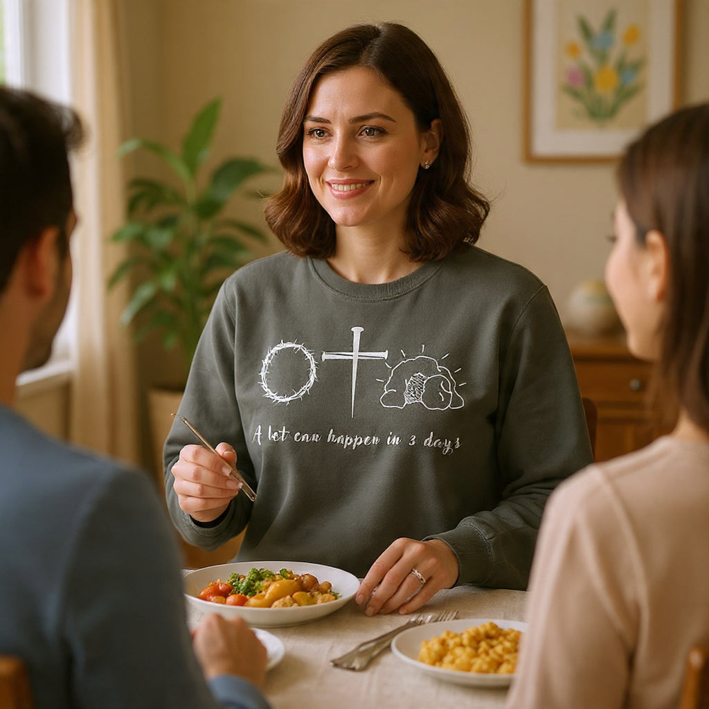 Easter "A Lot Can Happen in 3 Days" Sweatshirt Resurrection Sunday