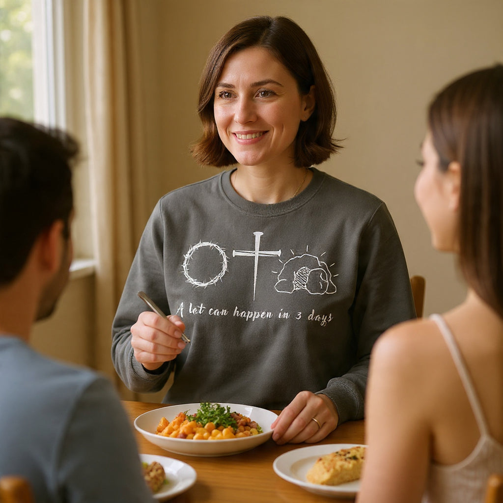 Easter "A Lot Can Happen in 3 Days" Sweatshirt Resurrection Sunday