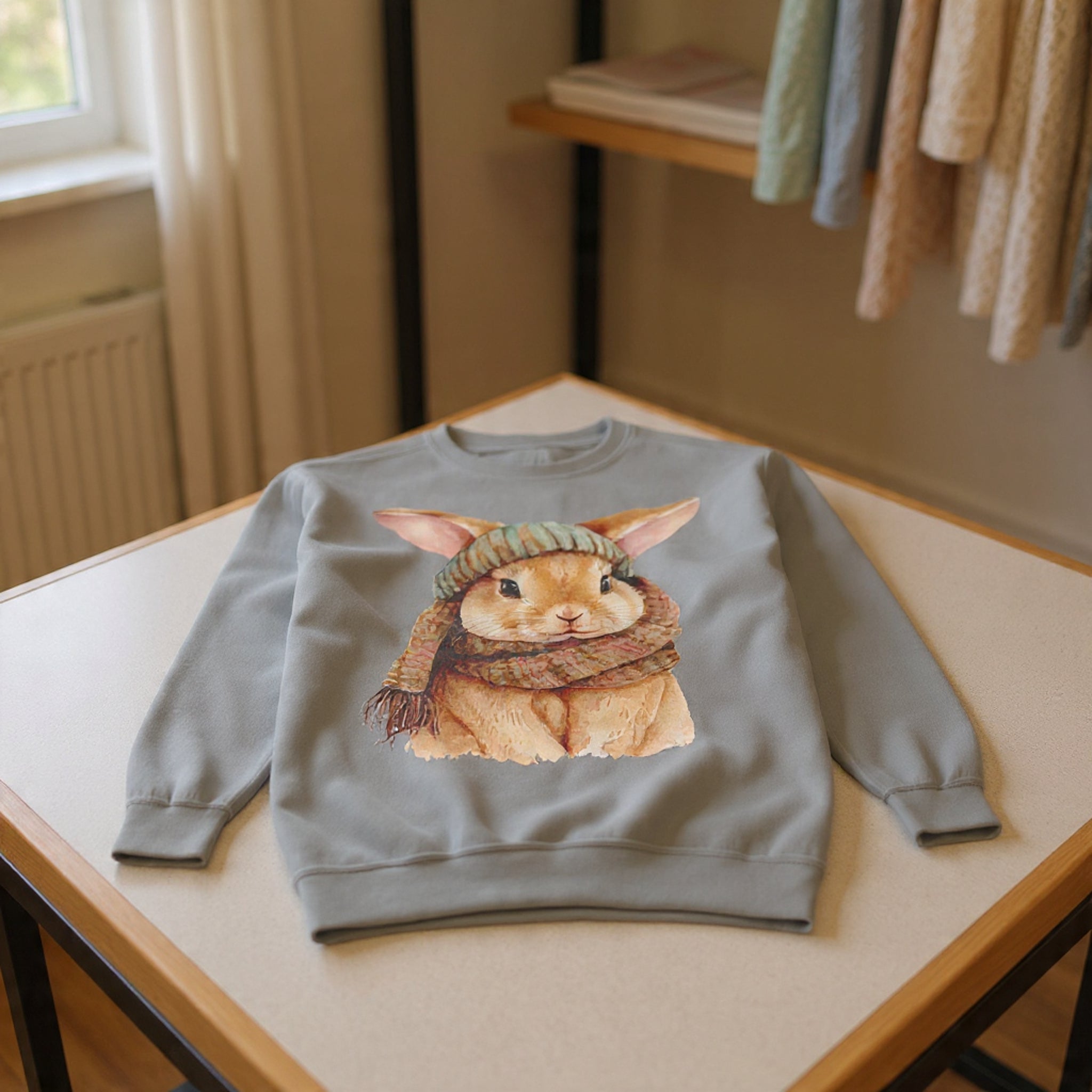 Comfort Colors - Ester Cozy Winter Bunny Sweatshirt