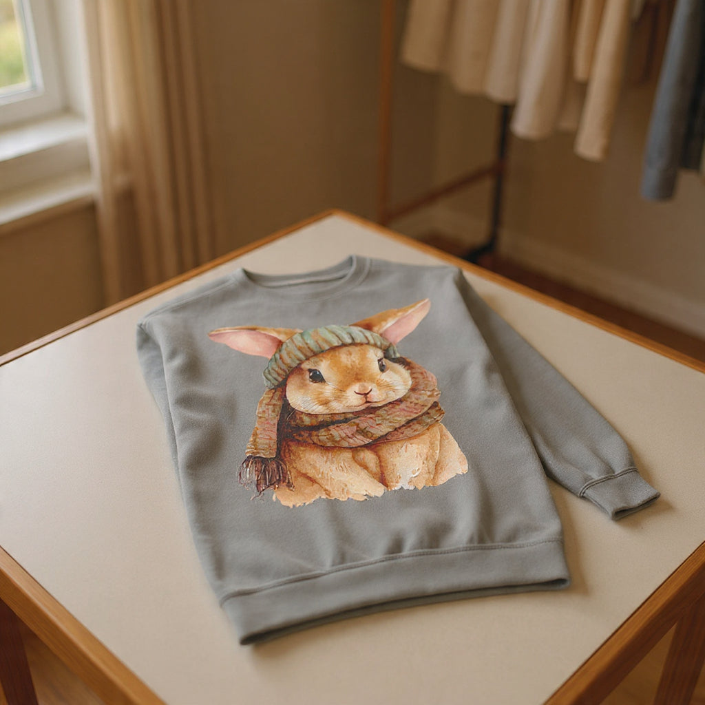 Comfort Colors - Ester Cozy Winter Bunny Sweatshirt