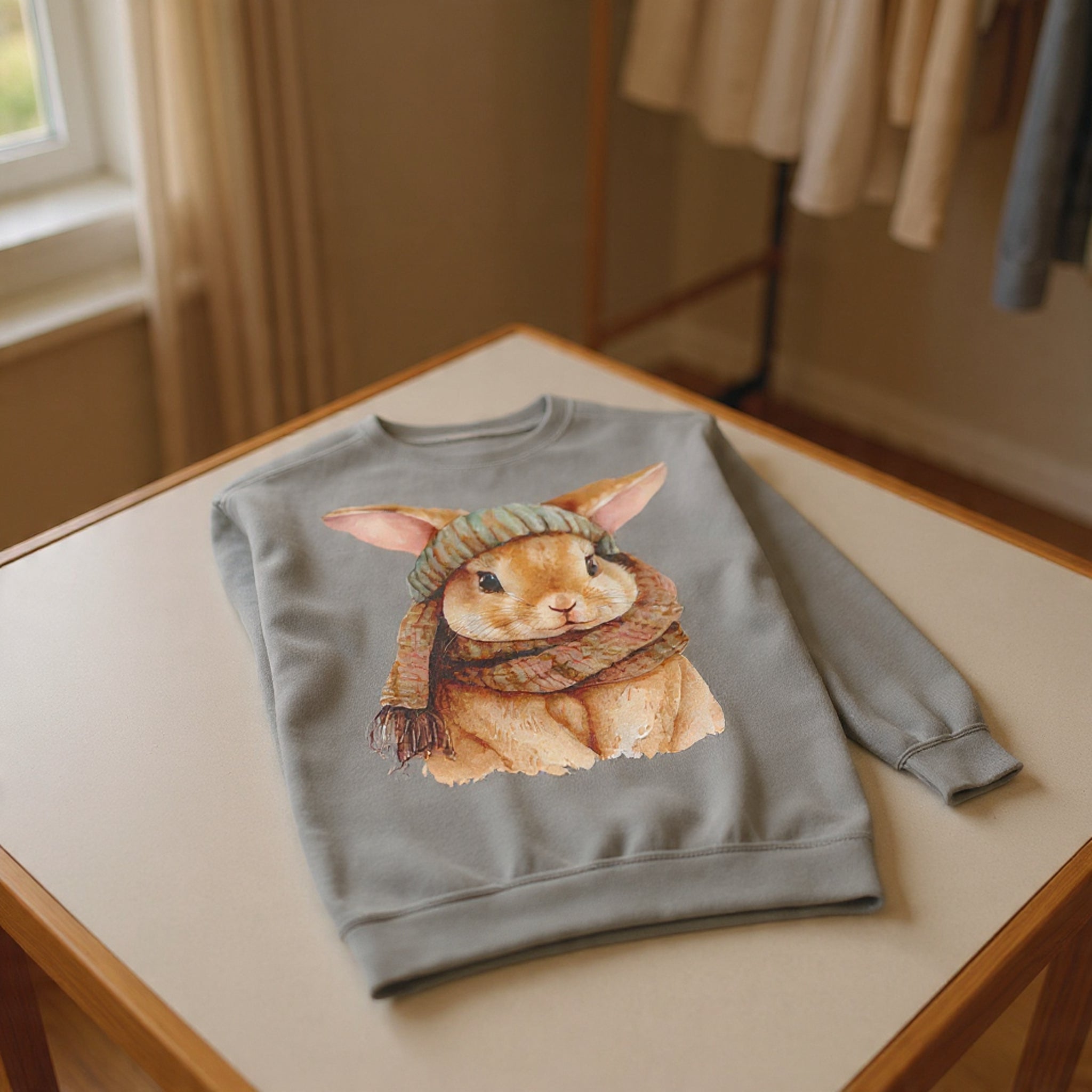 Comfort Colors - Ester Cozy Winter Bunny Sweatshirt