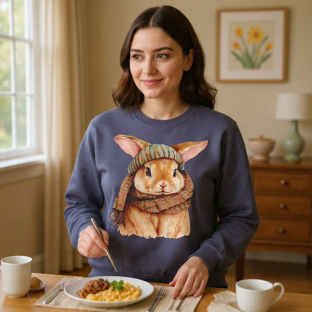 Comfort Colors - Ester Cozy Winter Bunny Sweatshirt