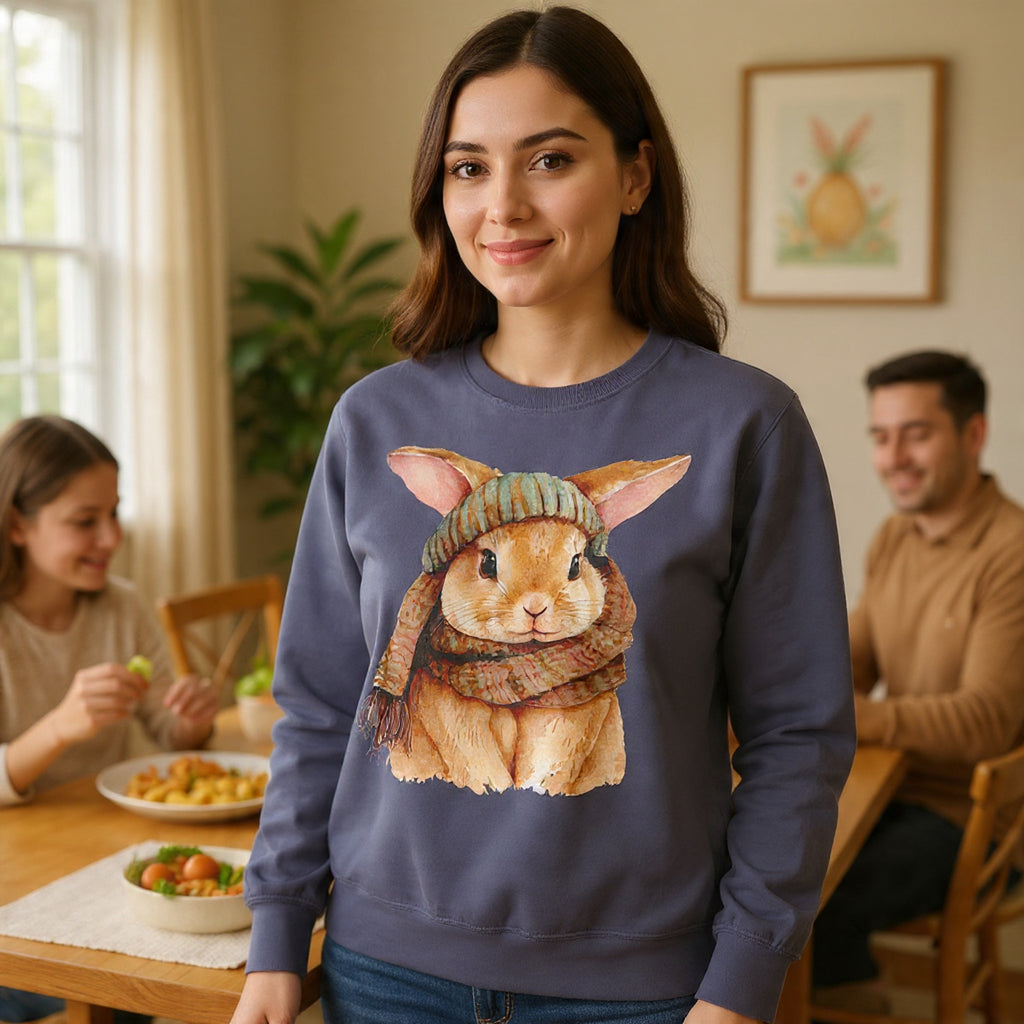 Comfort Colors - Ester Cozy Winter Bunny Sweatshirt