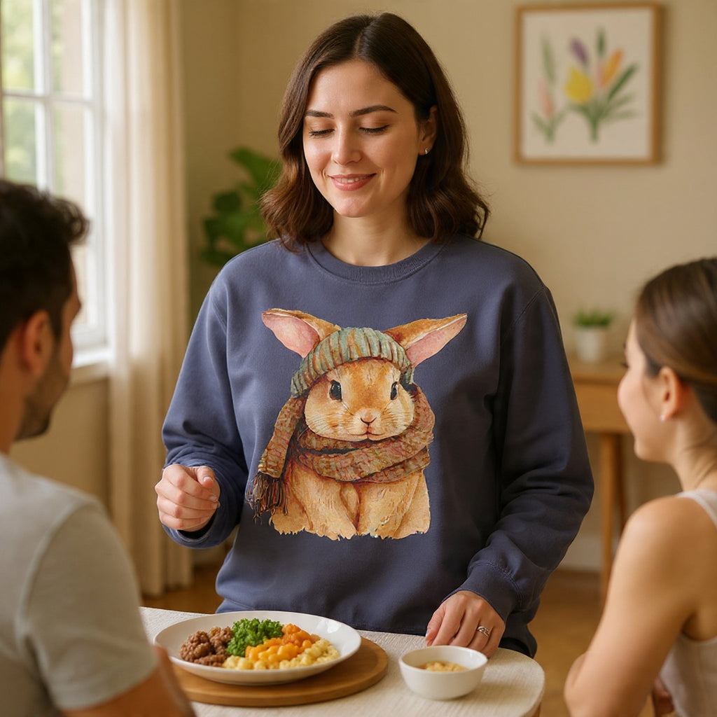 Comfort Colors - Ester Cozy Winter Bunny Sweatshirt