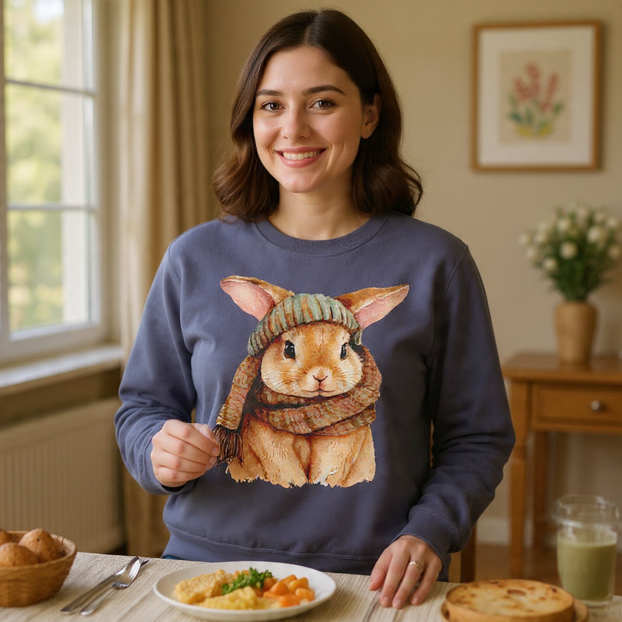 Comfort Colors - Ester Cozy Winter Bunny Sweatshirt