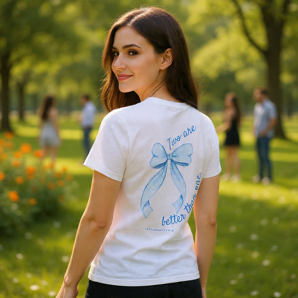 "Christian Bride Shirt | Two Are Better Than One | Ecclesiastes 4:9 | Bride to Be | Faith Wedding Gift | Bridal Shower Shirt"