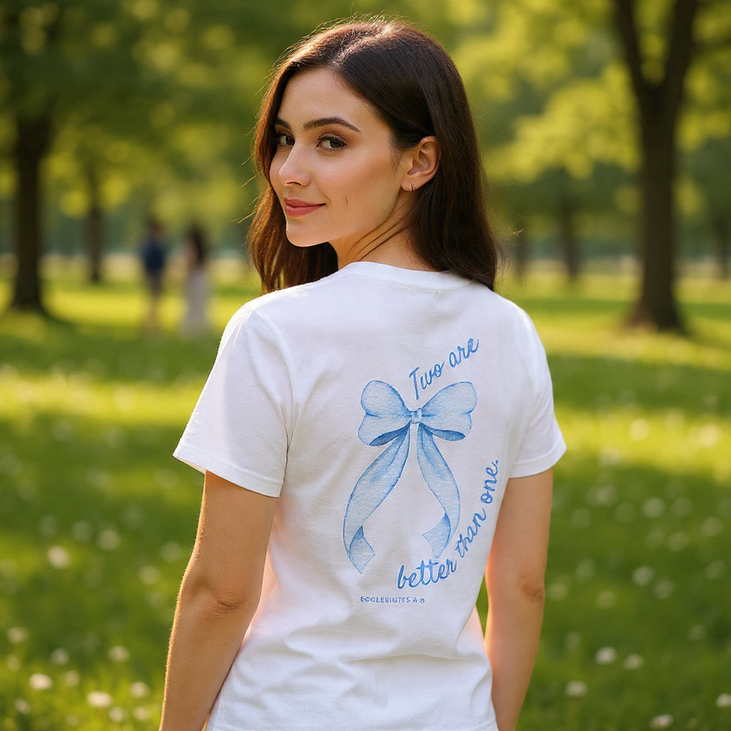 "Christian Bride Shirt | Two Are Better Than One | Ecclesiastes 4:9 | Bride to Be | Faith Wedding Gift | Bridal Shower Shirt"