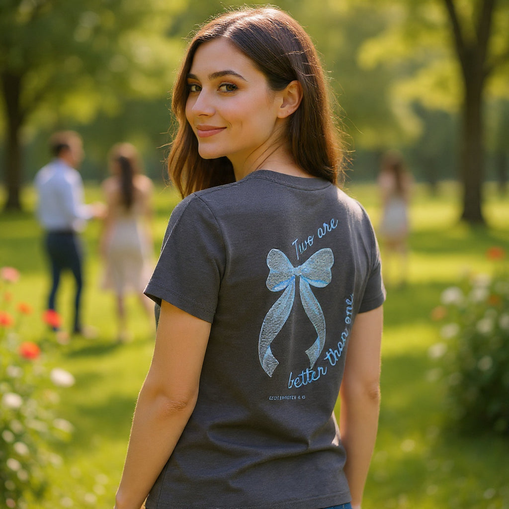 "Christian Bride Shirt | Two Are Better Than One | Ecclesiastes 4:9 | Bride to Be | Faith Wedding Gift | Bridal Shower Shirt"