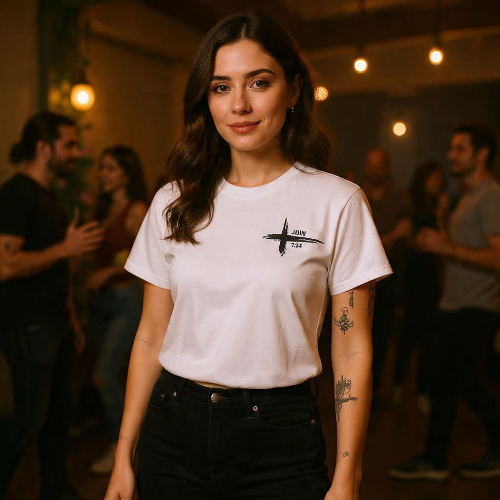 Christian & Tattooed T-Shirt — 'Look Beneath the Surface' Christian Tee John 7:24