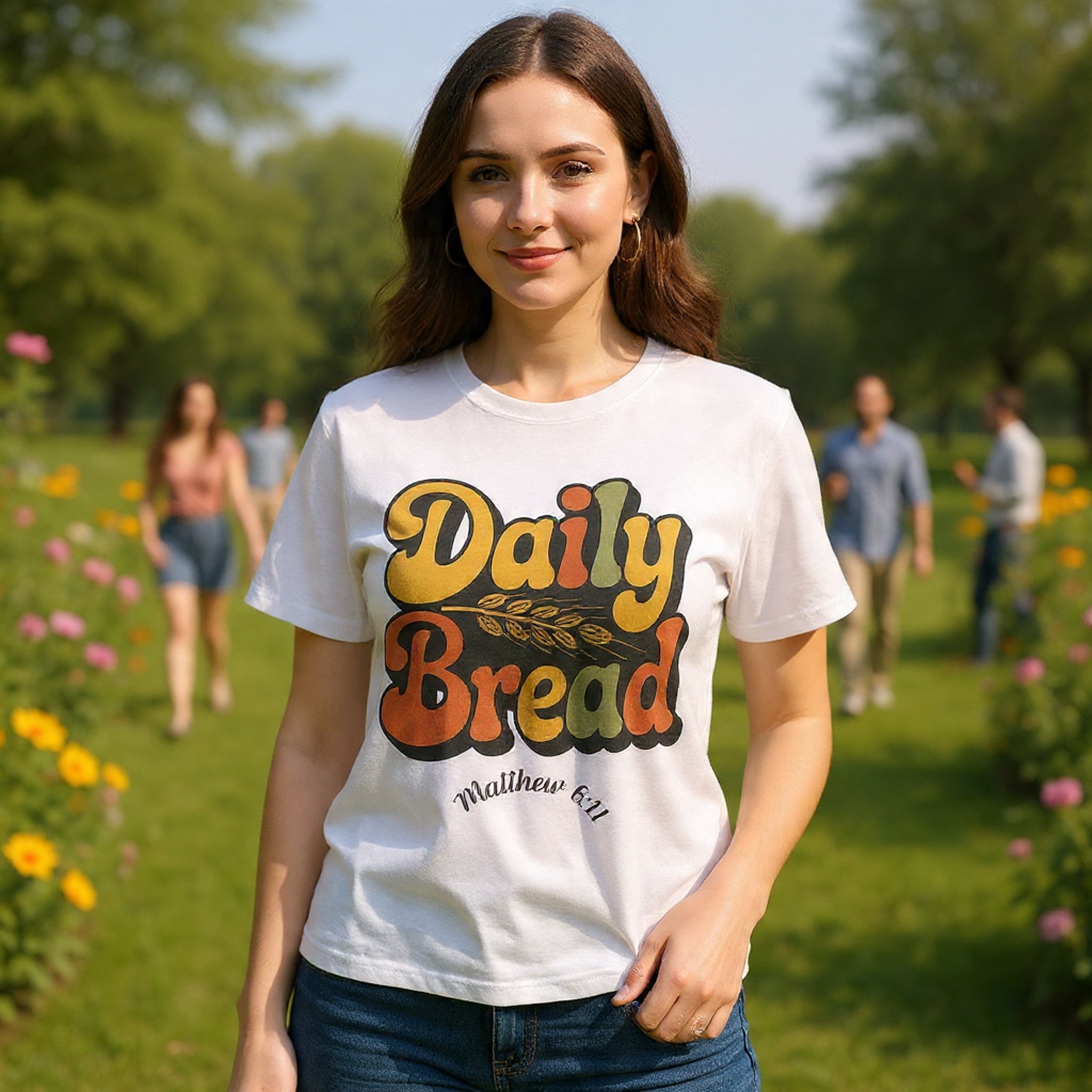 Daily Bread Shirt, Matthew 6:11, Retro Christian Shirt, Vintage Faith Shirt, Lord's Prayer Shirt, Christian Gift, Scripture Shirt