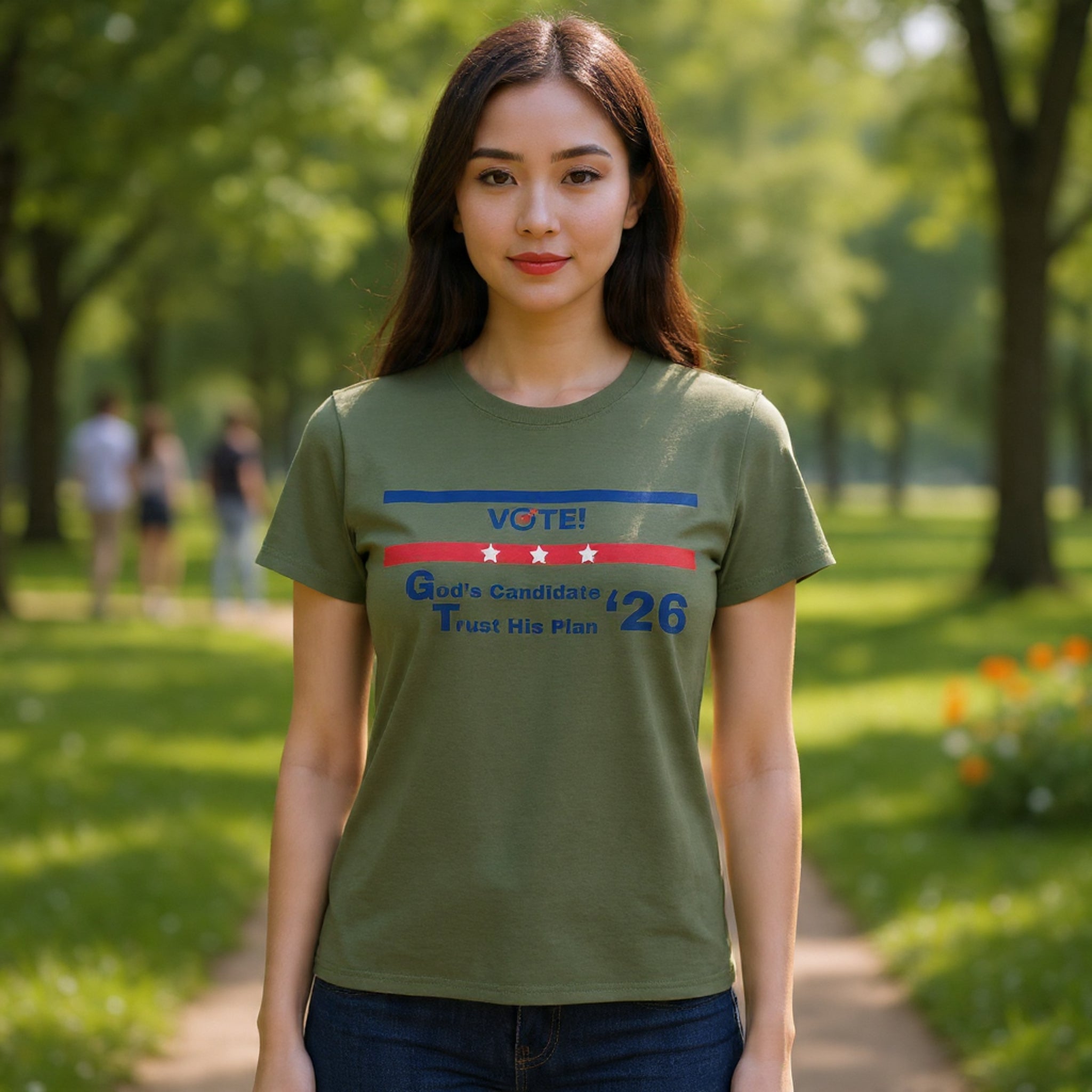 Political Vote '26 T‑Shirt — "God's Candidate Trust His Plan" Patriotic Tee
