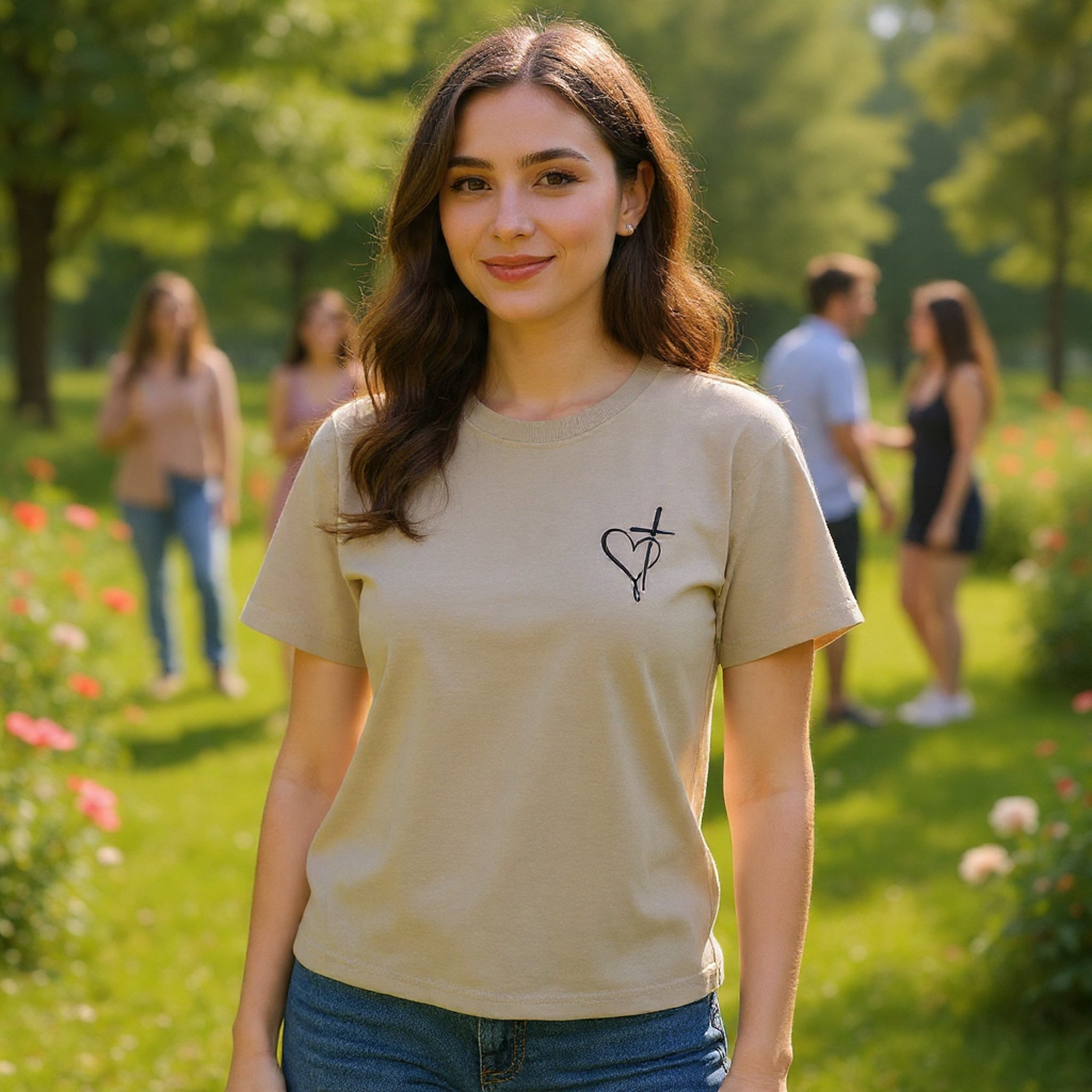 Loved Beyond Measure Tee — Christian Faith Heart Cross T-Shirt (Ephesians 3:18)