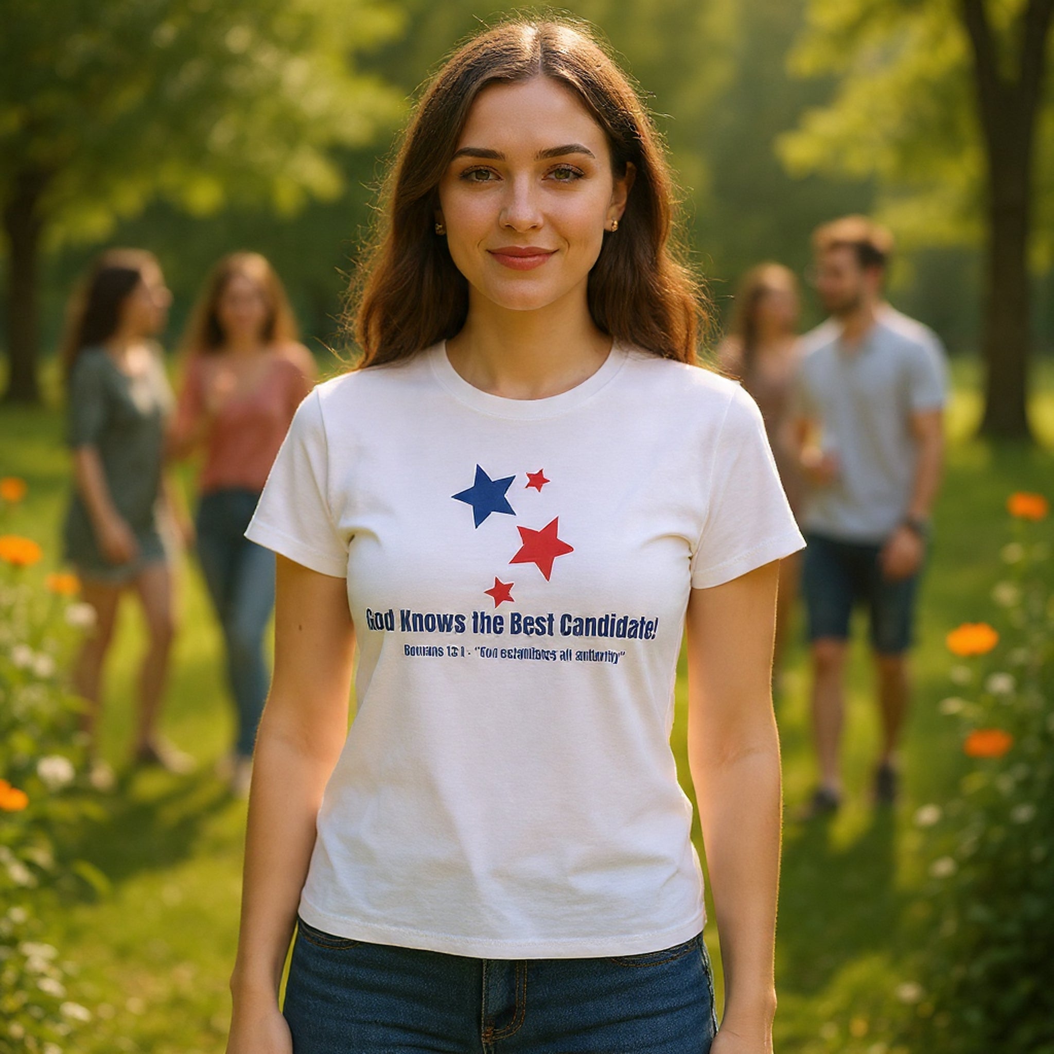 God Knows the Best Candidate Tee — Patriotic Christian Election T-Shirt