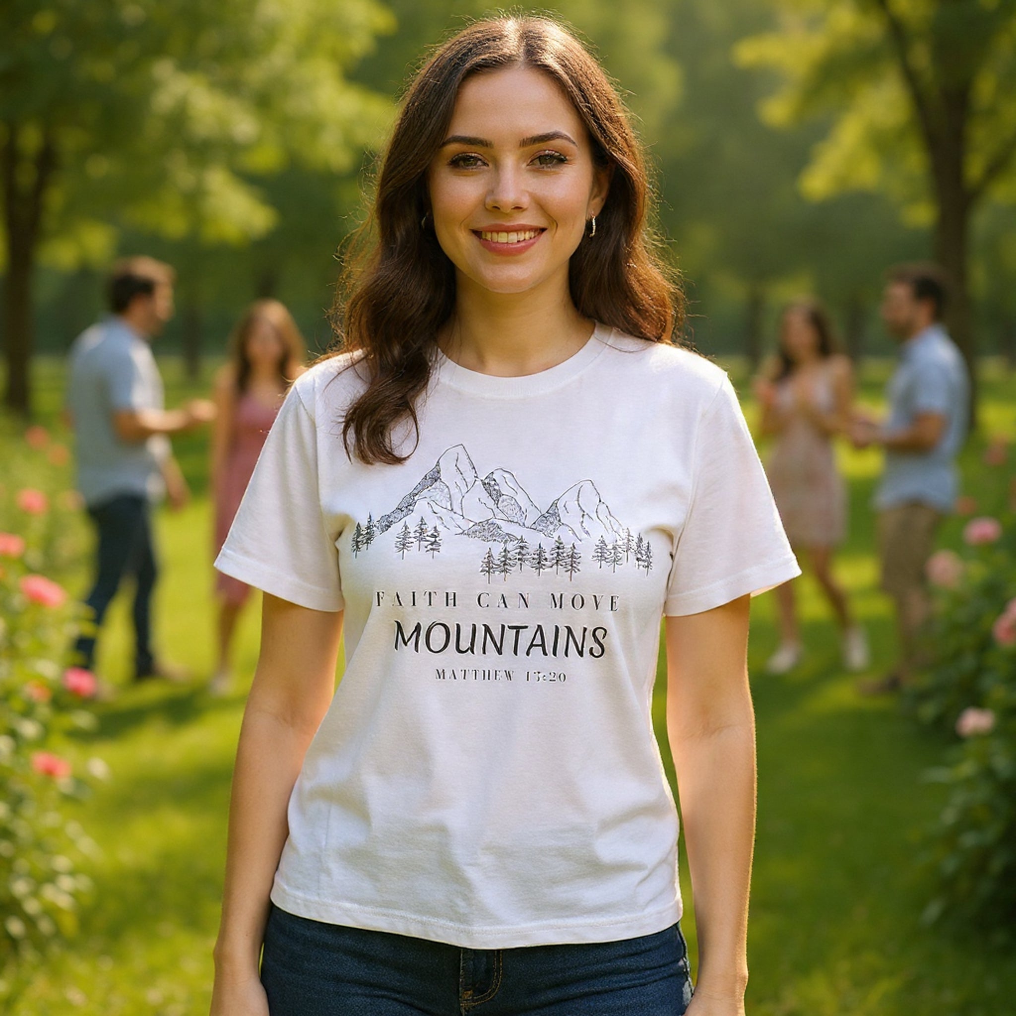 Faith Can Move Mountains T-Shirt | Christian Women's Tee