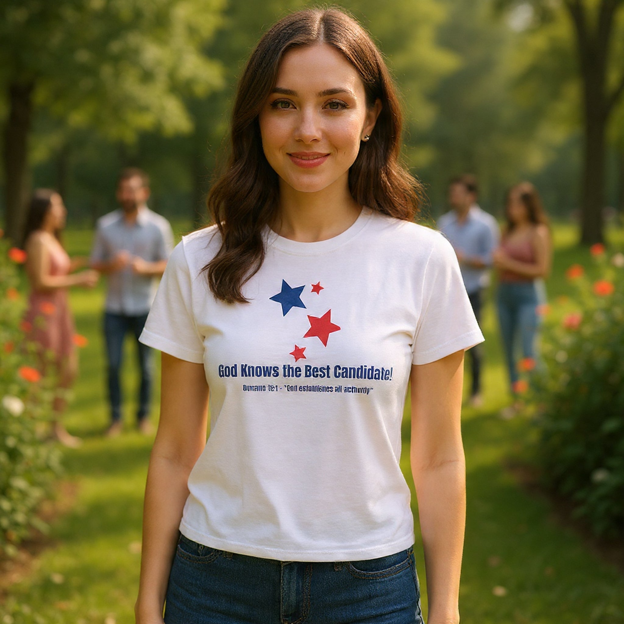 God Knows the Best Candidate Tee — Patriotic Christian Election T-Shirt