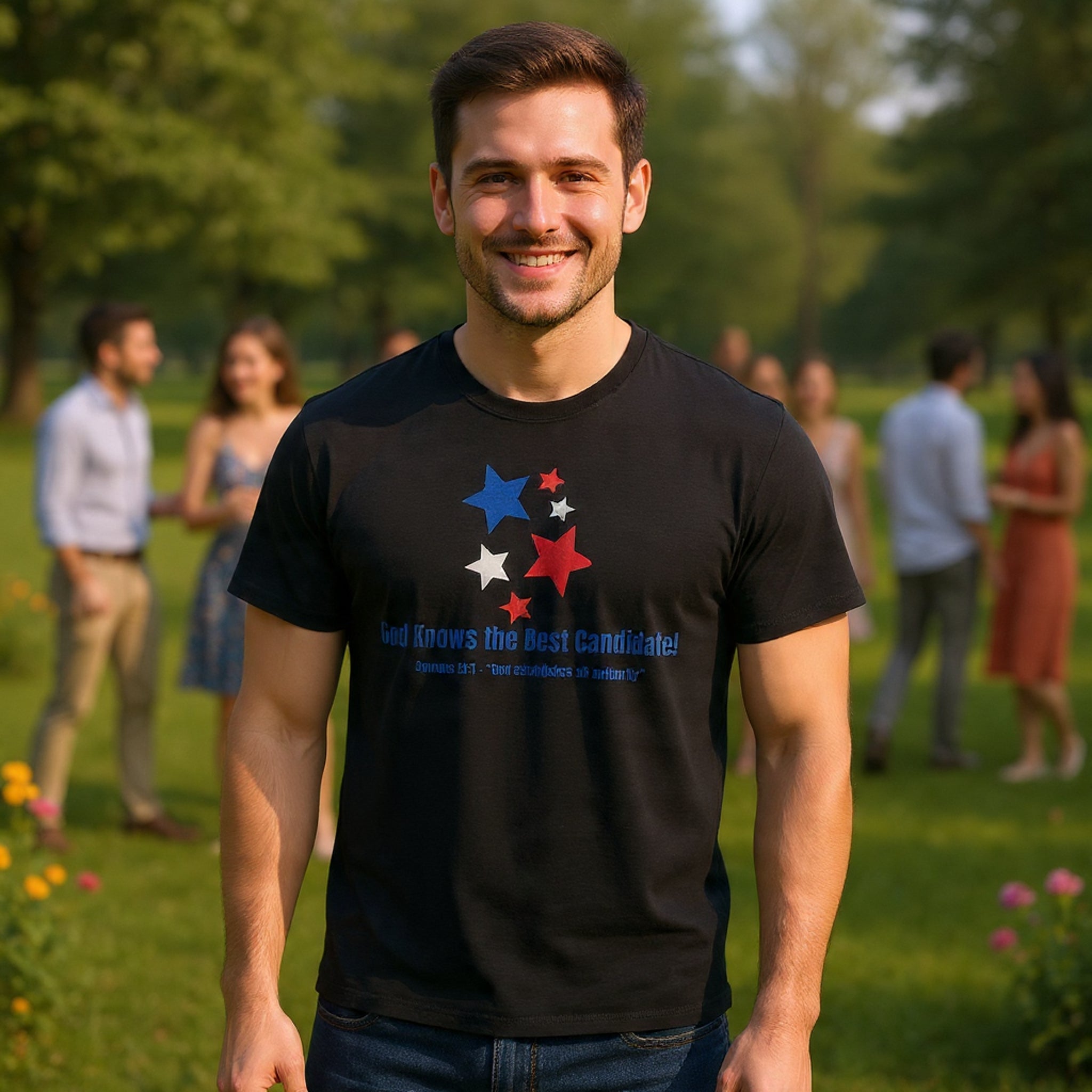 God Knows the Best Candidate Tee — Patriotic Christian Election T-Shirt