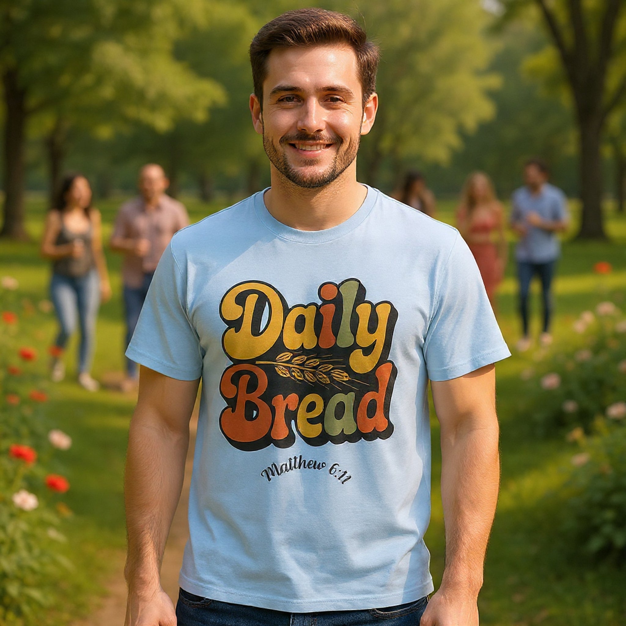 Daily Bread Shirt, Matthew 6:11, Retro Christian Shirt, Vintage Faith Shirt, Lord's Prayer Shirt, Christian Gift, Scripture Shirt