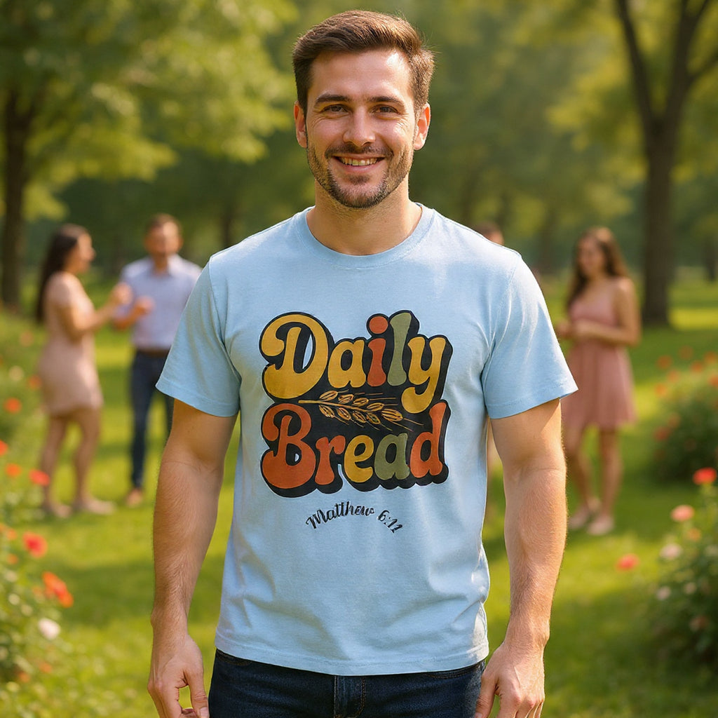 Daily Bread Shirt, Matthew 6:11, Retro Christian Shirt, Vintage Faith Shirt, Lord's Prayer Shirt, Christian Gift, Scripture Shirt