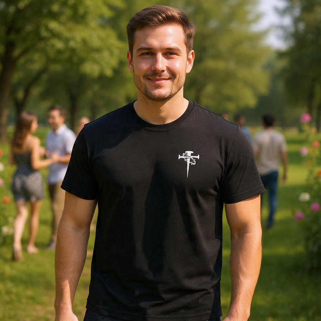 Cross & Dagger with Thorn of Crowns T-Shirt — Minimal Christian Chest Graphic