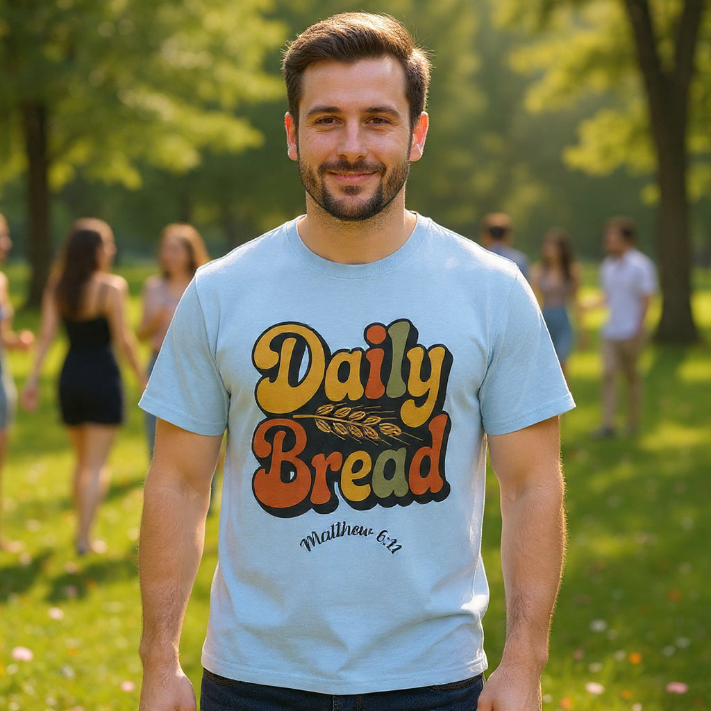 Daily Bread Shirt, Matthew 6:11, Retro Christian Shirt, Vintage Faith Shirt, Lord's Prayer Shirt, Christian Gift, Scripture Shirt