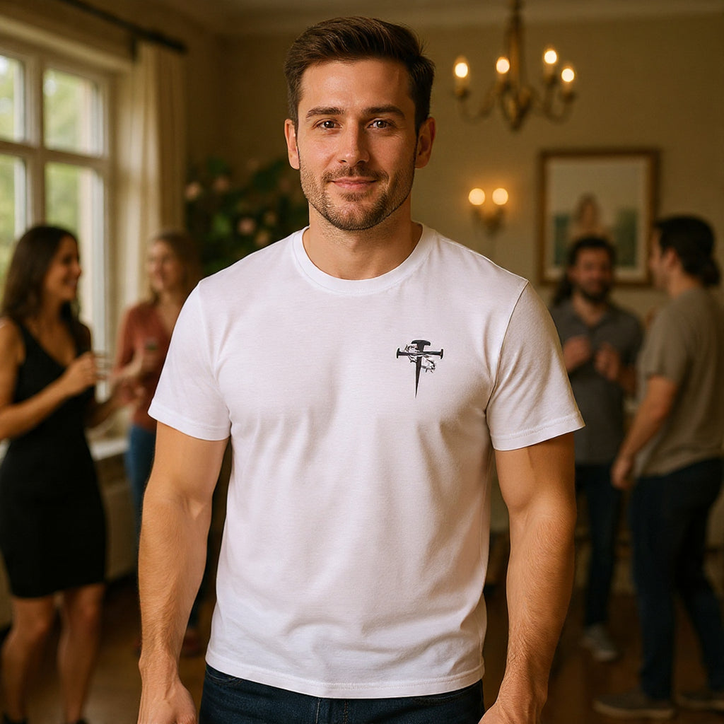 Cross & Dagger with Thorn of Crowns T-Shirt — Minimal Christian Chest Graphic