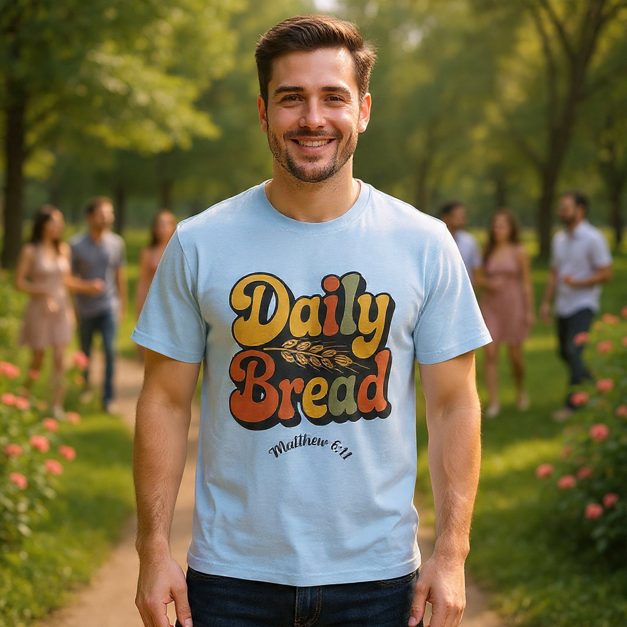 Daily Bread Shirt, Matthew 6:11, Retro Christian Shirt, Vintage Faith Shirt, Lord's Prayer Shirt, Christian Gift, Scripture Shirt