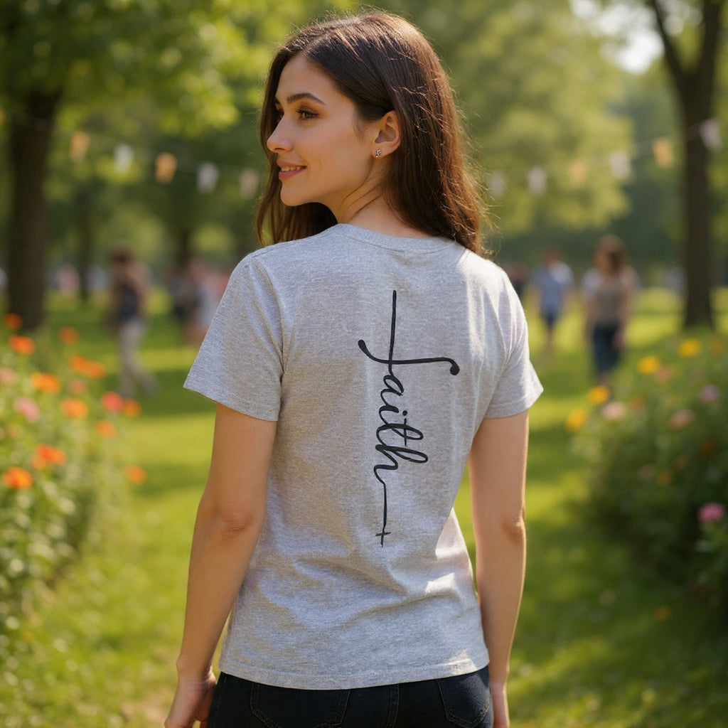 Grace Changes Everything tee | with Faith cross vertical back design