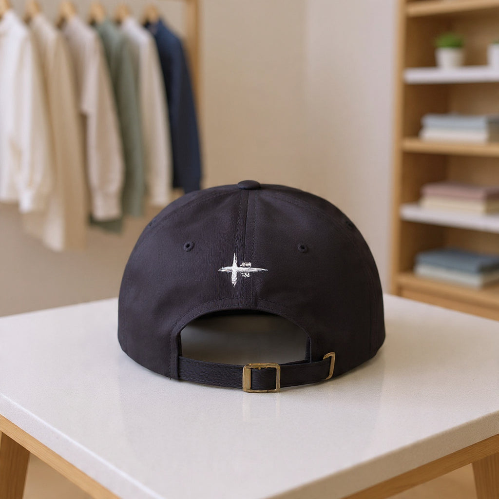 Embroidered Dad Cap — "Christian & Tattooed" Baseball Hat with John 1:8 Scripture