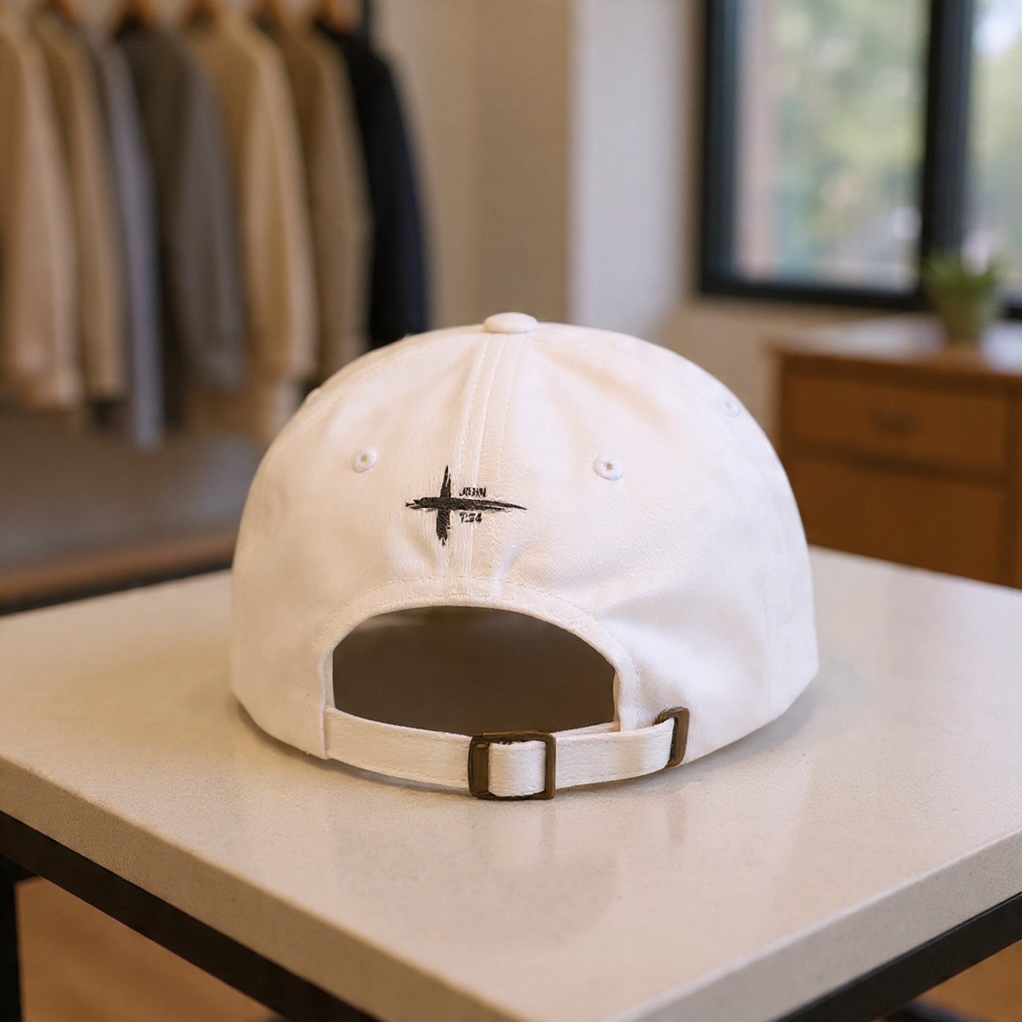 Embroidered Christian & Tattooed Dad Cap — Faith-Based Baseball Hat with John 7:24 Message