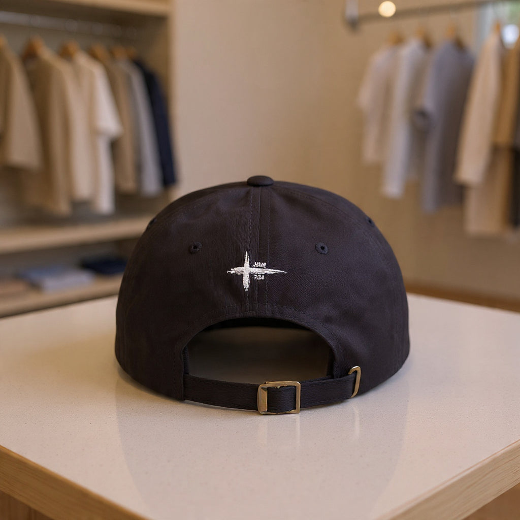 Embroidered Dad Cap — "Christian & Tattooed" Baseball Hat with John 1:8 Scripture