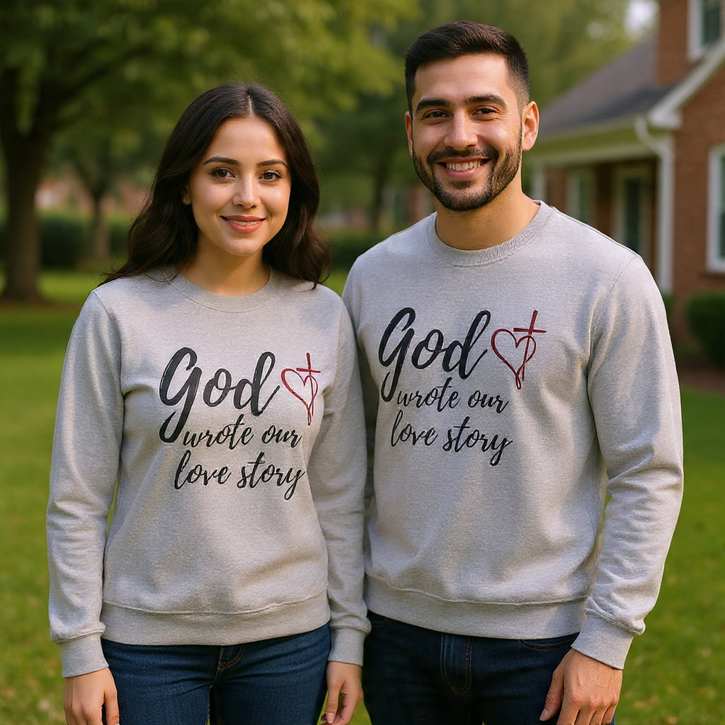 God Wrote Our Love Story Crewneck Sweatshirt