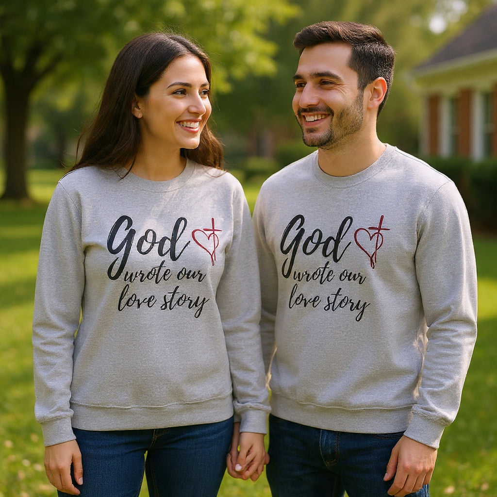 God Wrote Our Love Story Crewneck Sweatshirt