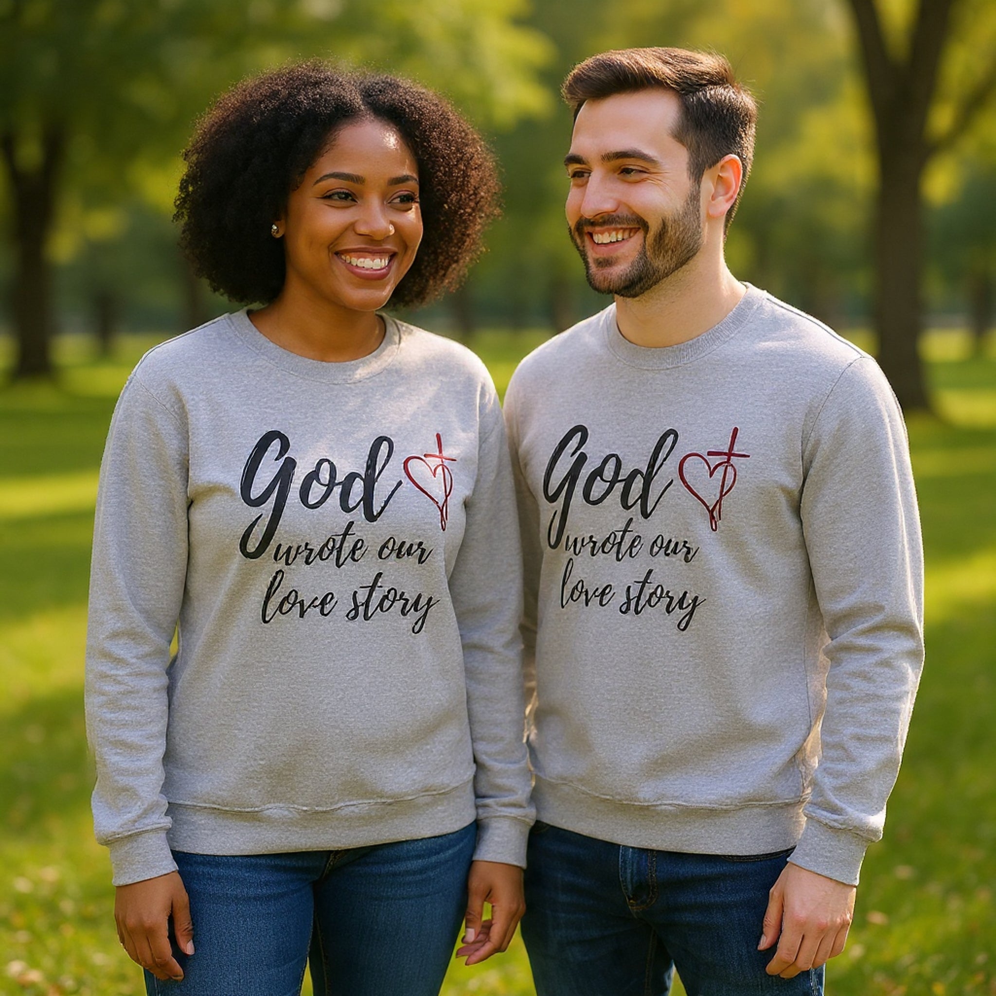 God Wrote Our Love Story Crewneck Sweatshirt