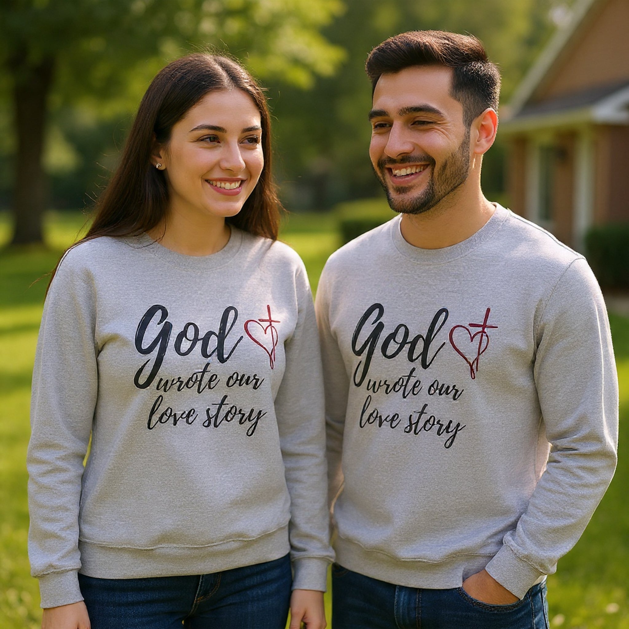 God Wrote Our Love Story Crewneck Sweatshirt