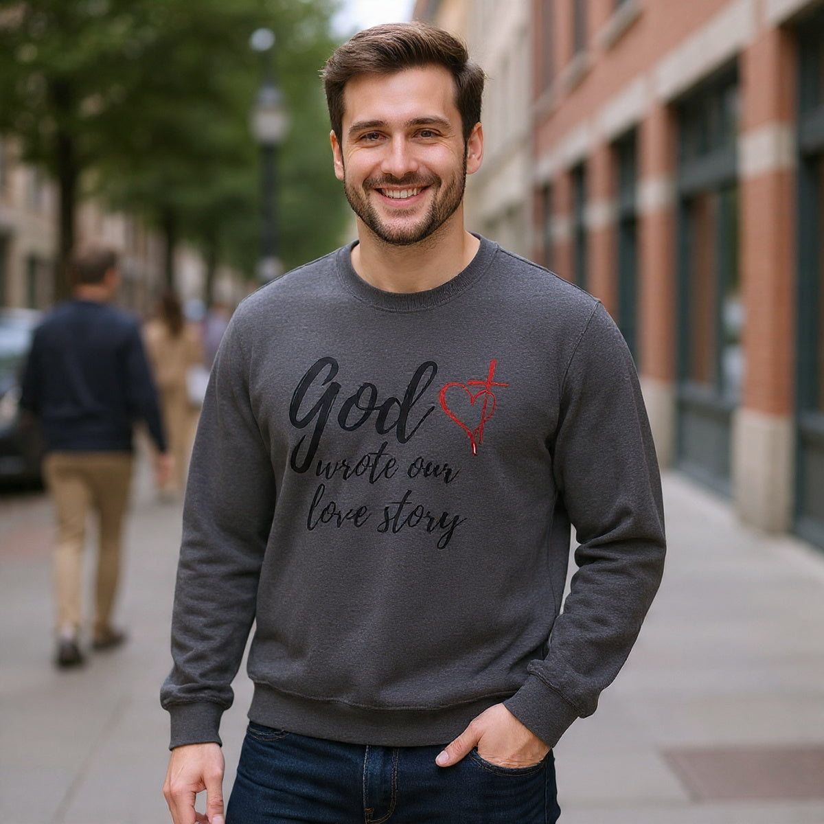 God Wrote Our Love Story Crewneck Sweatshirt