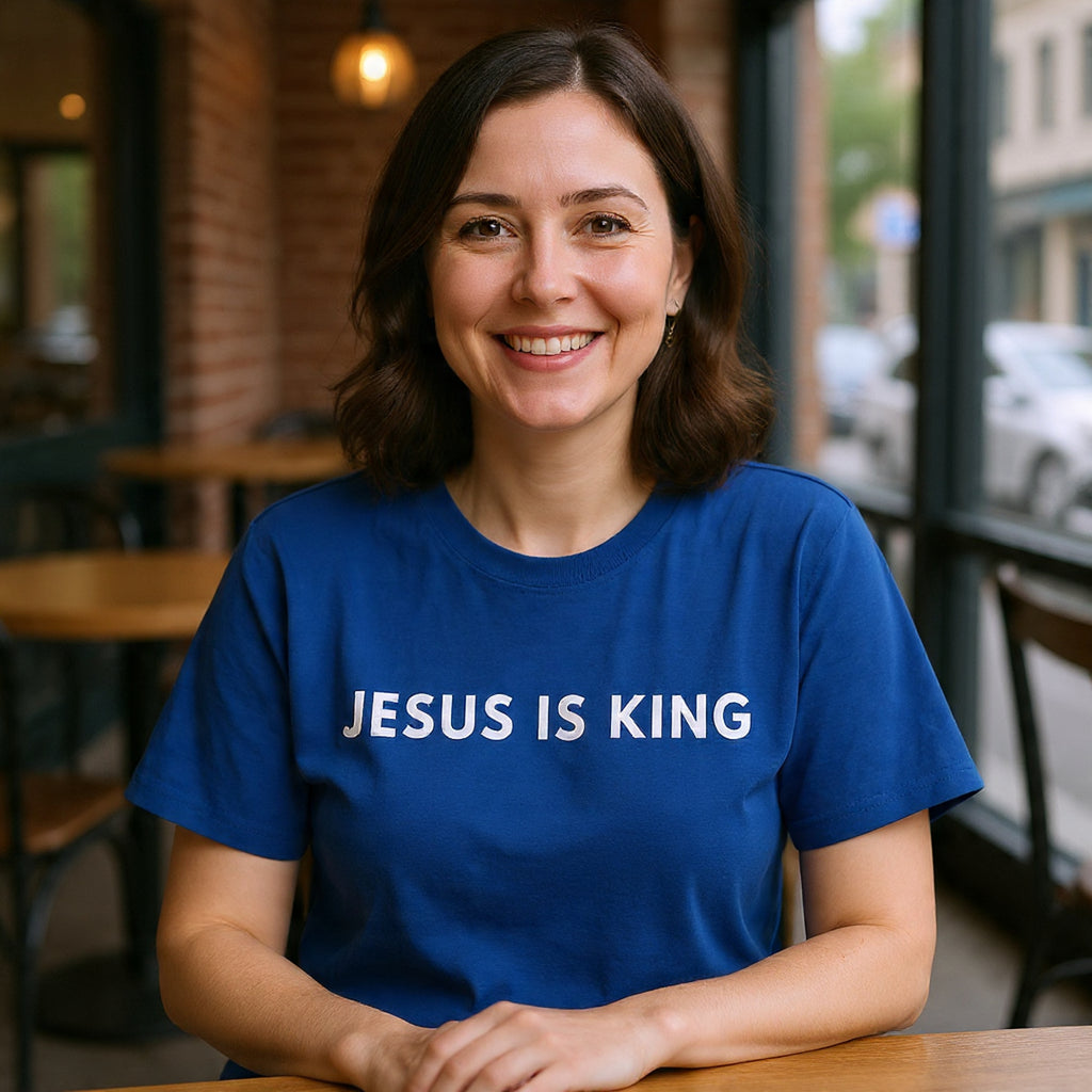 Jesus Is King Tee - Christian Faith White Cotton T-Shirt