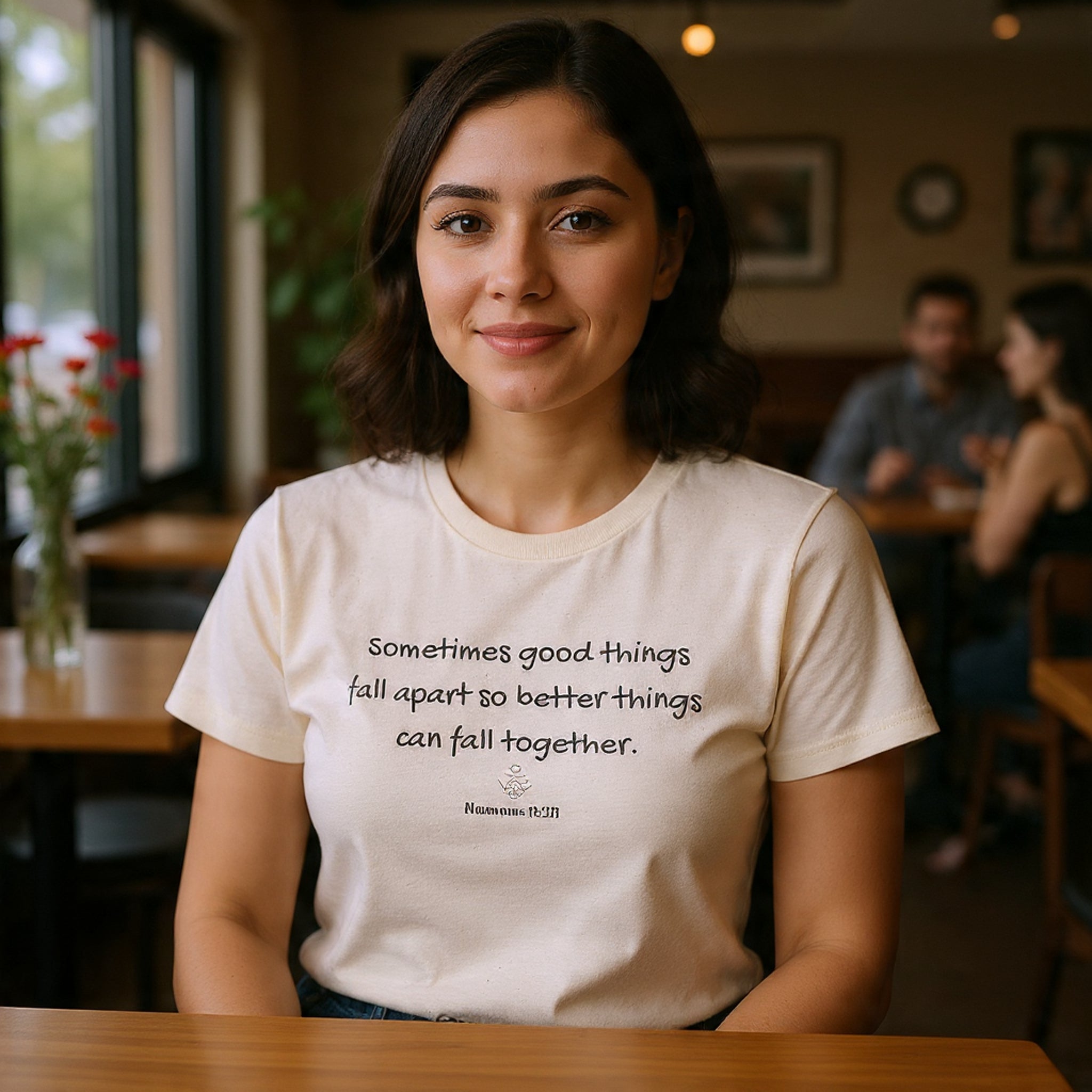 Inspirational Quote Tee — "Sometimes good things fall apart so better things can fall together"
