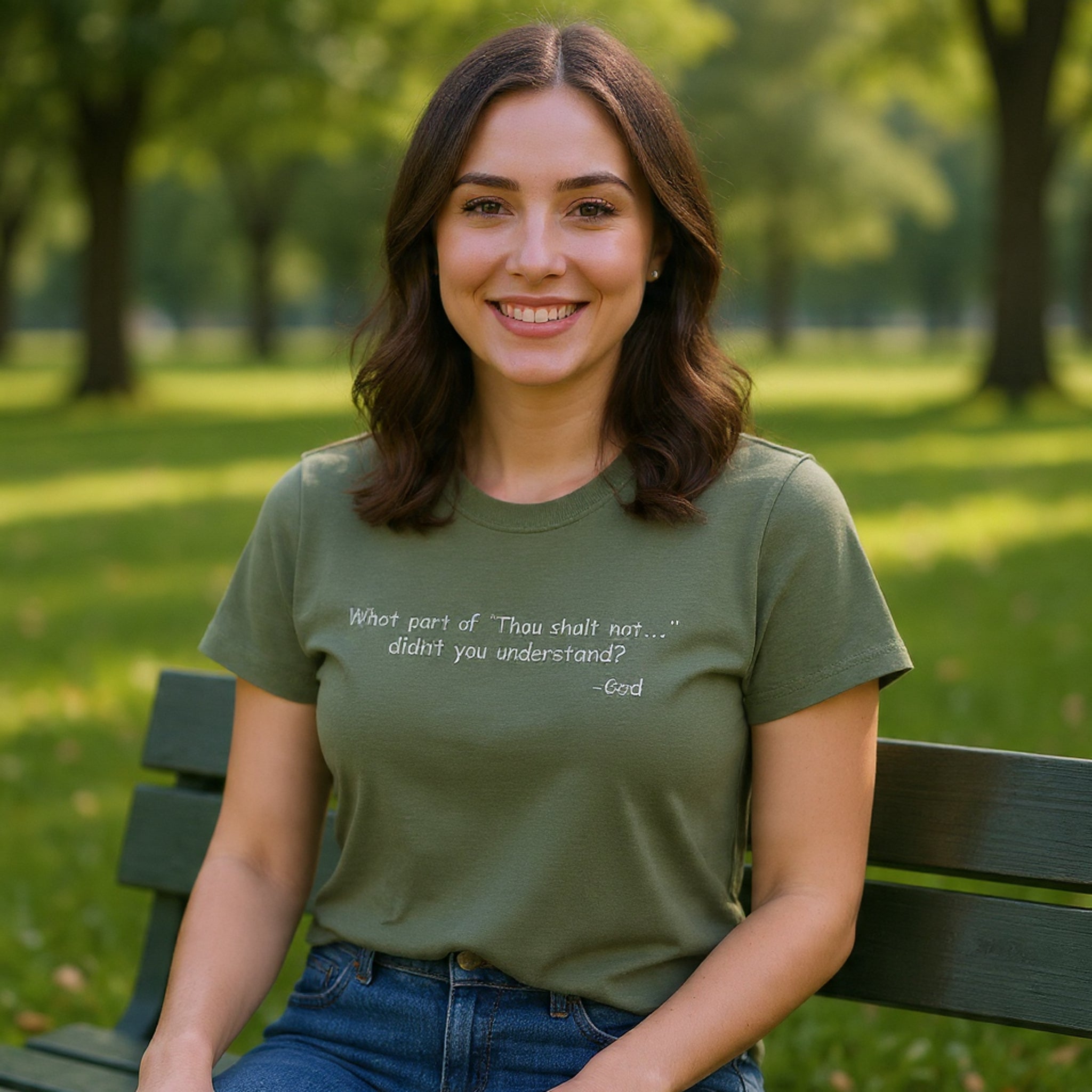 Christian T-Shirt "What part of 'Thou shalt not'... didn't you understand?" - Faith Quote Tee