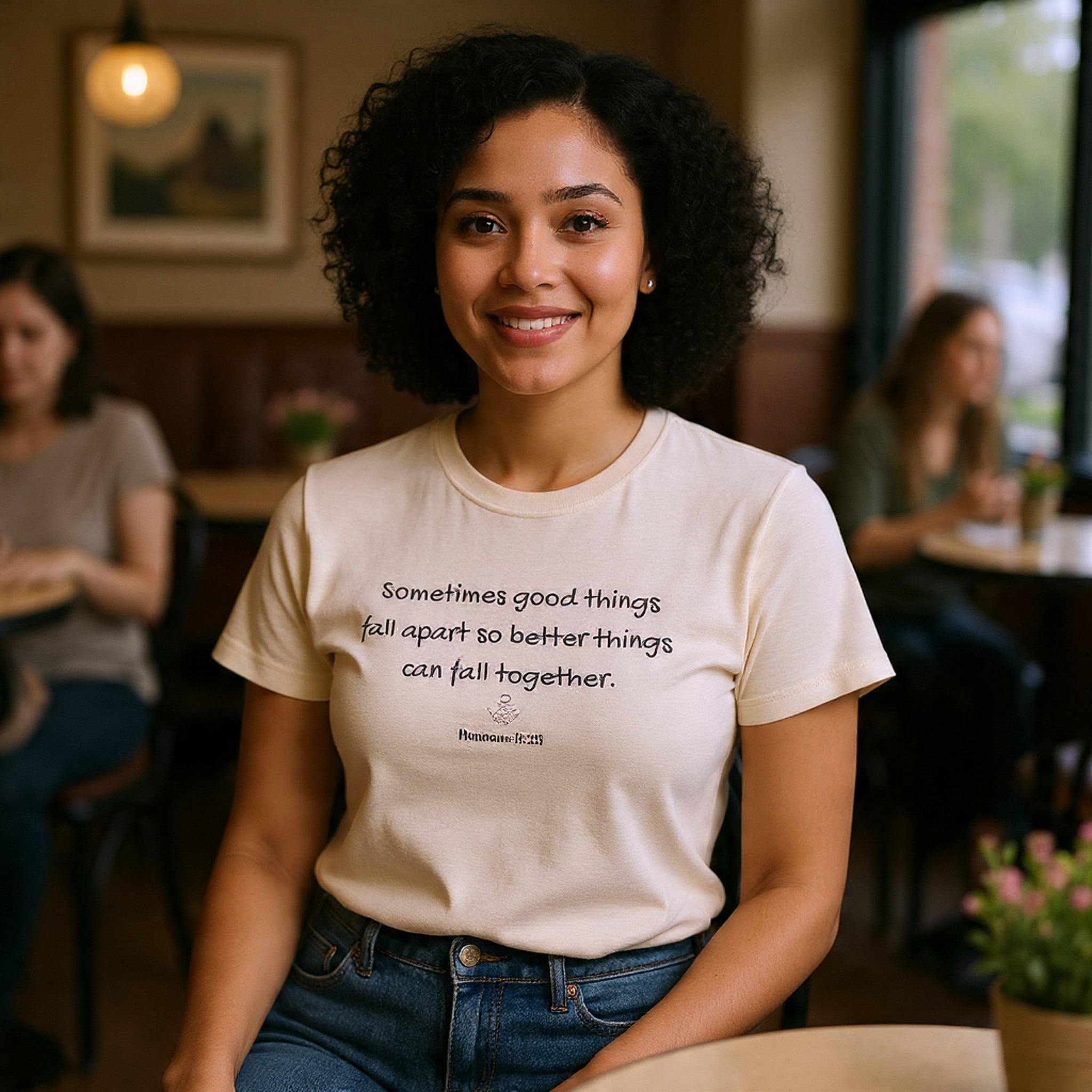 Inspirational Quote Tee — "Sometimes good things fall apart so better things can fall together"