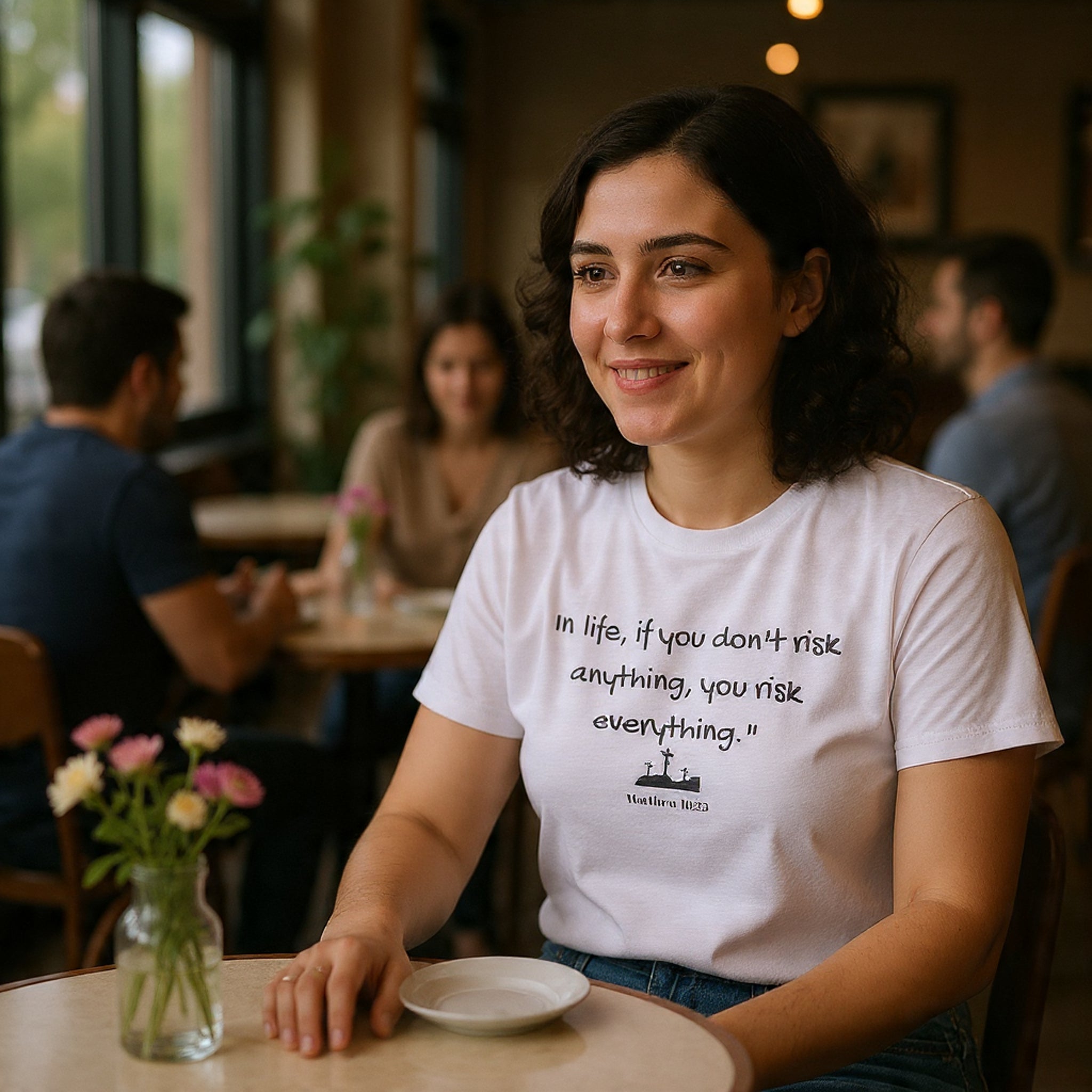 Christian Tee Matt 16:25 - Risk in Life - Inspirational, Encouraging