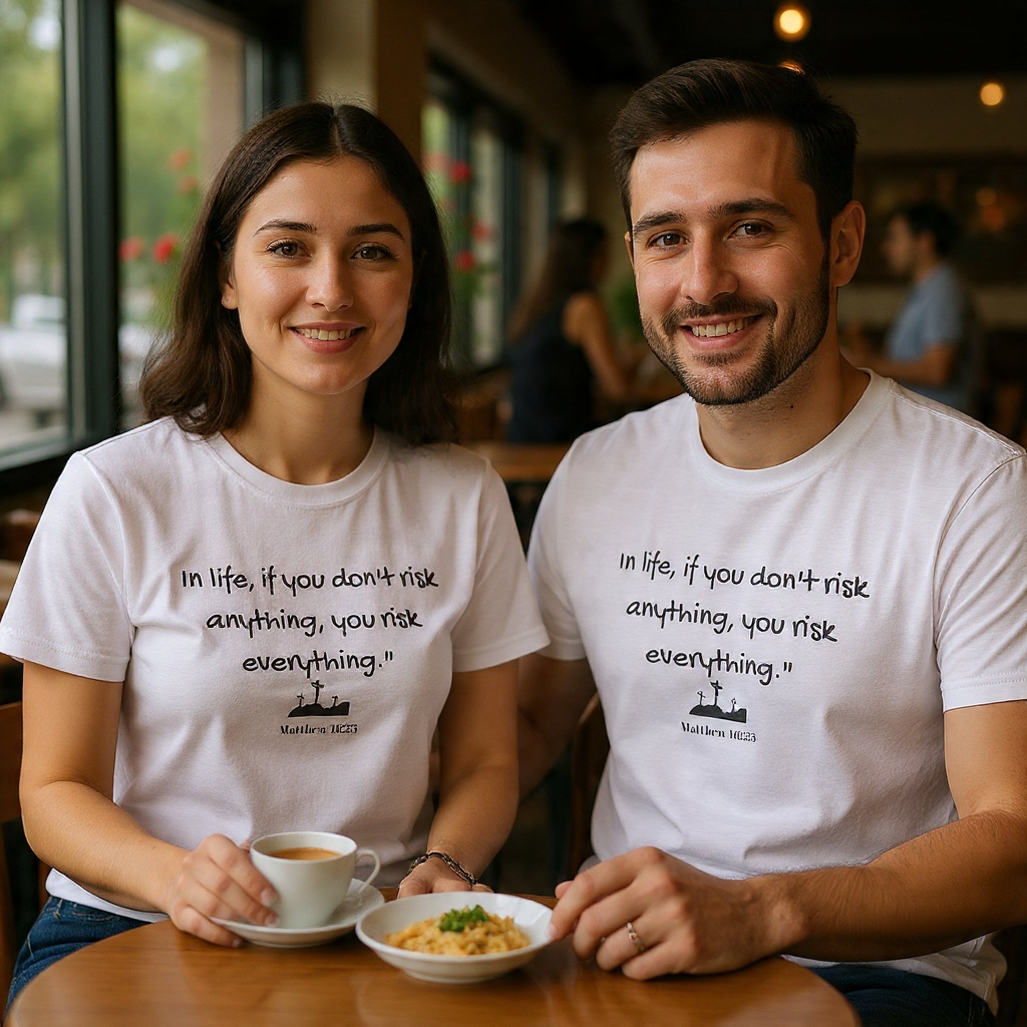 Christian Tee Matt 16:25 - Risk in Life - Inspirational, Encouraging