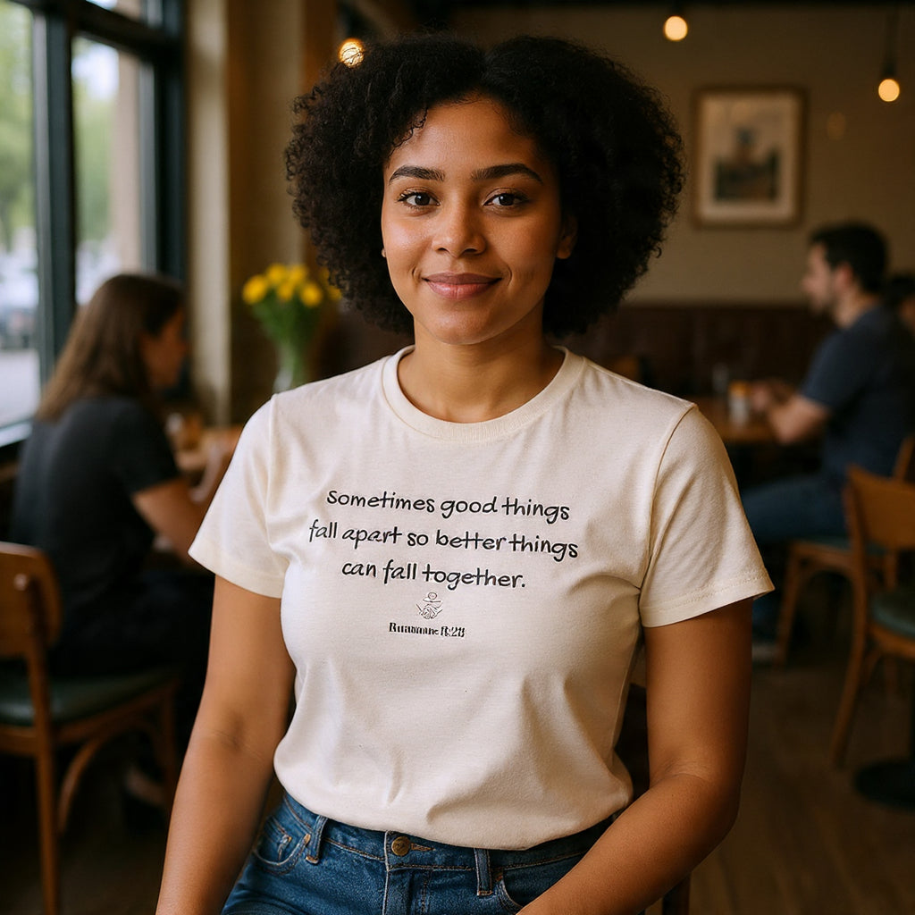 Inspirational Quote Tee — "Sometimes good things fall apart so better things can fall together"