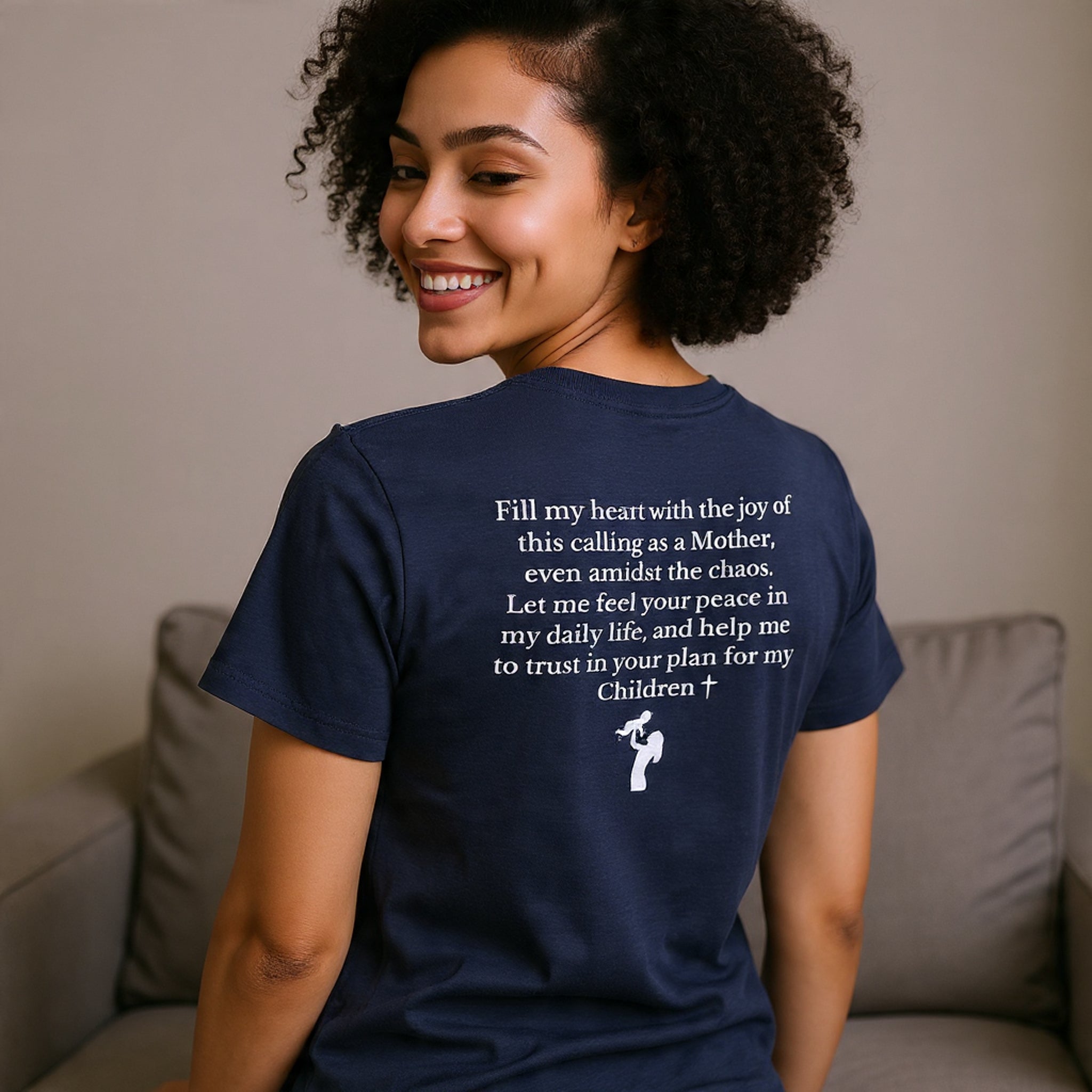 Mama Prayer T-Shirt — Front and Back Design Inspirational Christian Mom Tee with Back Prayer Quote - Mother's Day Gift