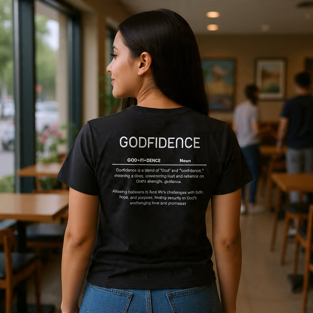 Godfidence definition tee | Christian faith shirt, faith-based typography