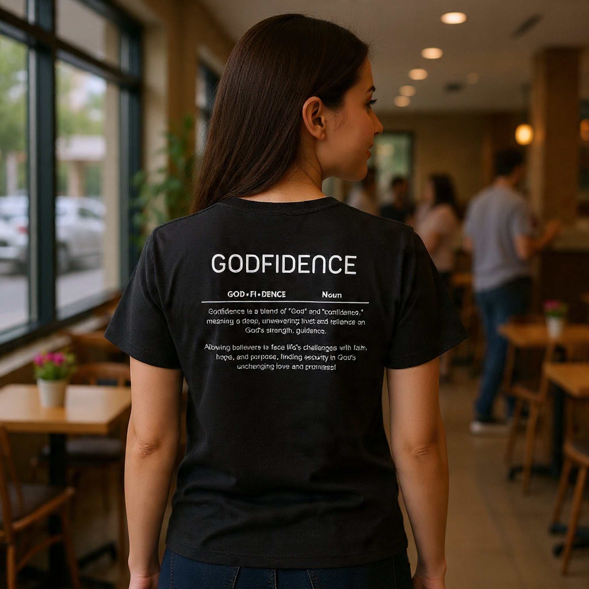 Godfidence definition tee | Christian faith shirt, faith-based typography